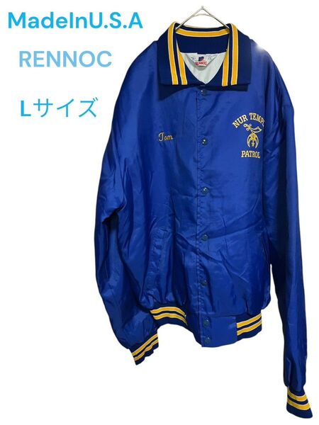 RENNOC 90s Made In U.S.A スタジャン 青 Lサイズ
