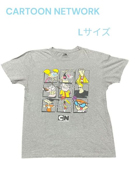 カートゥーンネットワーク キャラクターTシャツ 海外アニメ Lサイズ グレー