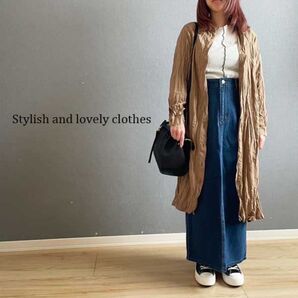 M デニム スカート ロング ワイドパンツ レディース 春服 スリット