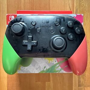 Switch 純正Proコントローラースプラトゥーンカラープロコン 箱付ニンテンドー