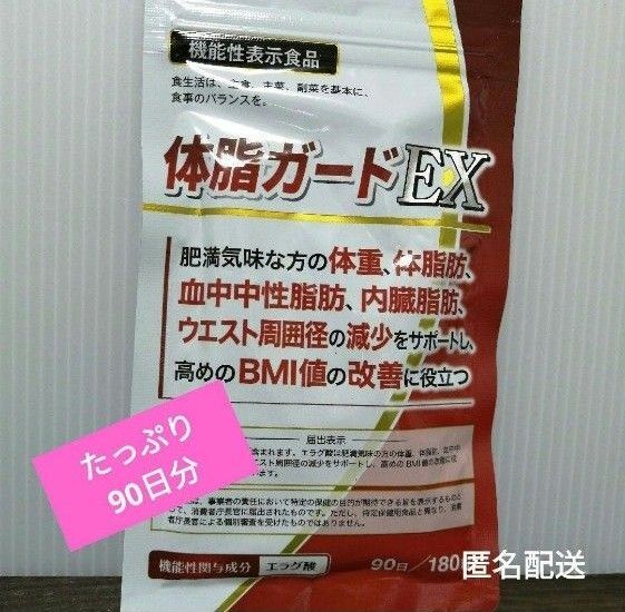 ▼特価 たっぷり 90日分 体脂ガードEX 肥満気味な方 エラグ酸