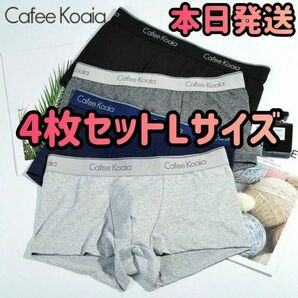 ボクサーパンツ メンズ 4枚セット ボクサーショート 下着 XLサイズ(日本サイズのLサイズ)ファッションパンツ 下着まとめ売り