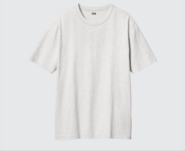 ユニクロU メンズ クルーネックTシャツ 02 ライトグレー S