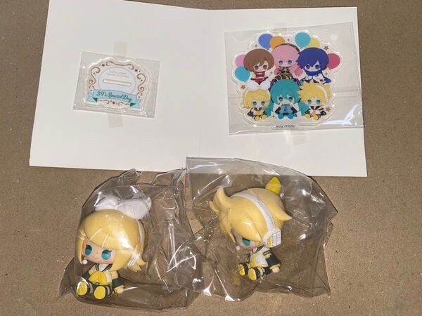 初音ミク ミクの日 タイトーくじ ちょこんとフィギュア 鏡音リン、鏡音レン、アクリルスタンド