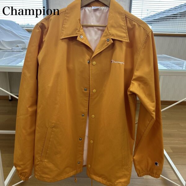Champion コーチジャケット メンズ オレンジ Mサイズ