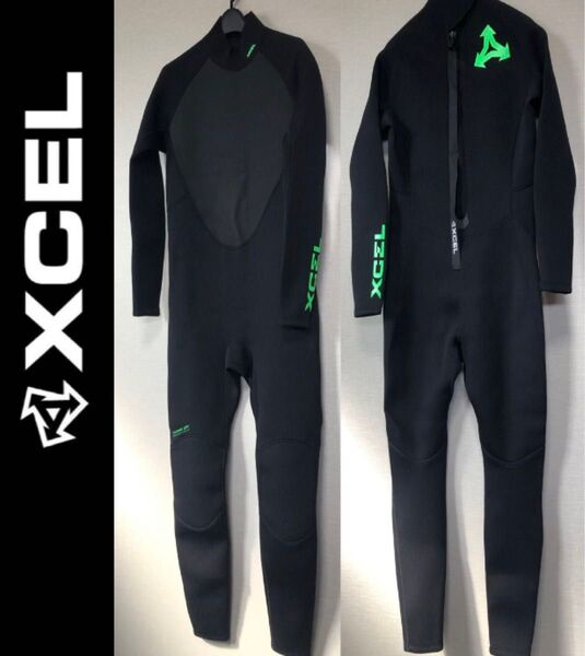 Lサイズ XCEL エクセル バックジップ メンズ フルスーツ ウェットスーツ サンフル ウエットスーツ