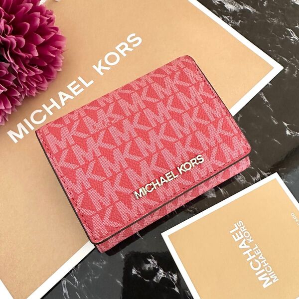 新品 MICHAEL KORS マイケルコース 財布 折り財布 ピンク