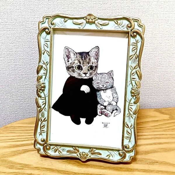 ★フォトフレーム付★ ポストカード ねことニャンコ ヒグチユウコ ボリス雑貨店
