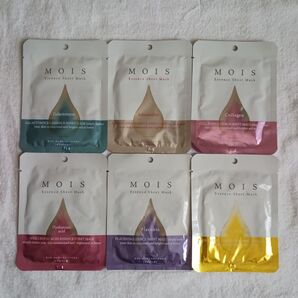 MOIS エッセンスシートマスク ガラクトミセス プラセンタ コラーゲン ヒアルロン酸 アスタキサンチン エヌエムエヌ 6種モイス