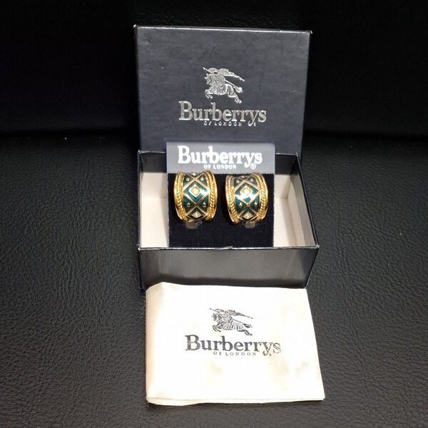 【ヴィンテージアクセサリー】BURBERRY バーバリーイヤリング ゴールドカラー
