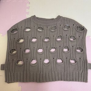 サマーニット オシャレニット RETRO GIRL グレージュ 重ね着