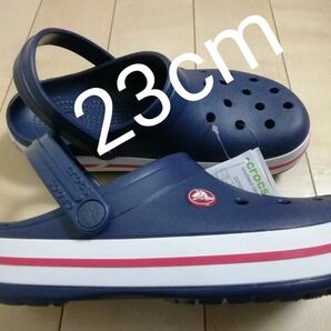 8【スペシャルsale】新品タグ付 クロックス メンズ レディースネイビー系 23cm