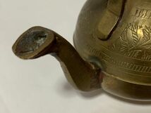 【アンティーク】　古いお品　真鍮彫金　『水差し・ミニ壺』　壊れあり　　Ｇ0923E_画像5