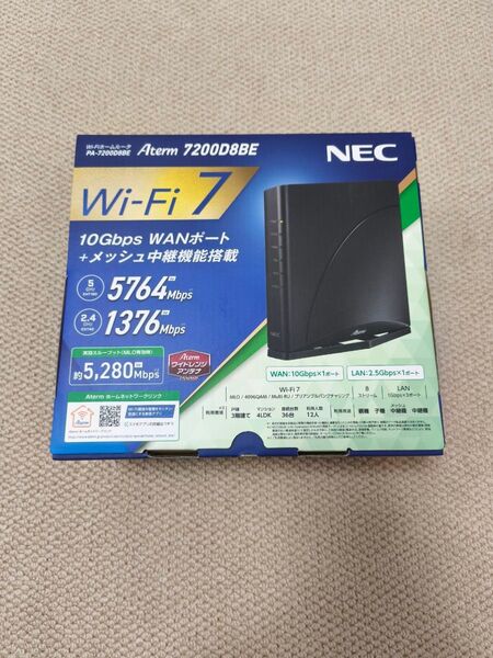 NEC Aterm 7200D8BE Wi-Fi 7 無線LANルーター