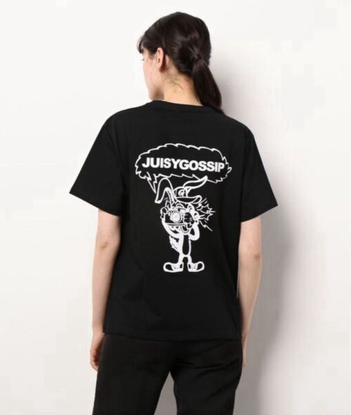 GYDA ジェイダ PAPARAZZI BUNNY ロゴTシャツ【中古】ブラック