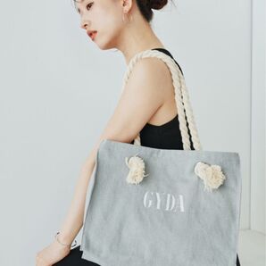 GYDA ショッパー風キャンバストートバッグ A4対応 ロープトート ライトブルー 新品