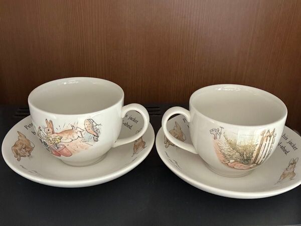 ウェッジウッド ピーターラビット スープカップ&ソーサー 2客セット