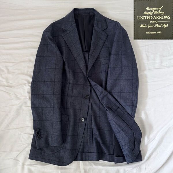 定価5万 UNITED ARROWS テーラードジャケット ウインドペン 44 春夏 ユナイテッドアローズ ビジネス ジャケパン