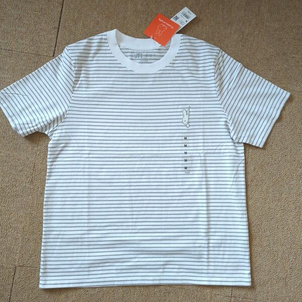 ユニクロ ミッフィー Tシャツ グレーボーダー Mサイズ