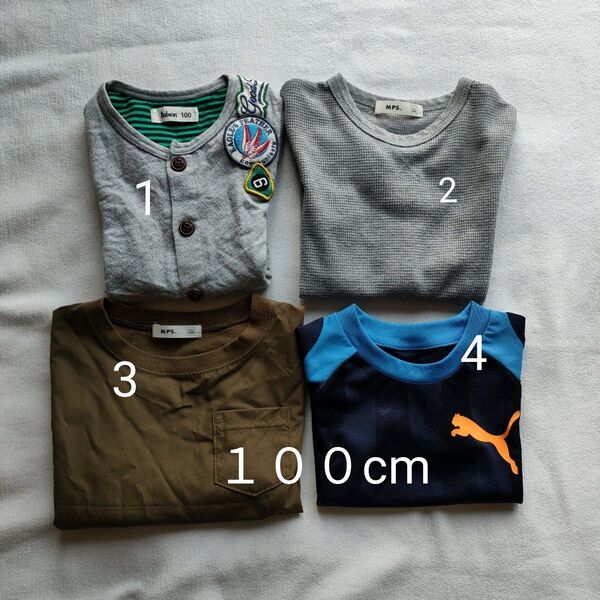 【K00-③】100cm Tシャツ トップス 長袖シャツ キッズ