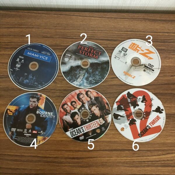 洋画DVD④ 6タイトル マイアミバイス・パーフェクトストーム・ボビーZ・ボーンアイデンティティー・オーシャンズ12・13