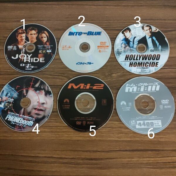 洋画DVD⑤ 6タイトル ロードキラー・イントゥザブルー・ハリウッド的殺人事件・フォーンブース・ミッションインポッシブルⅡ・Ⅲ