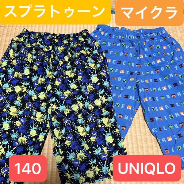 UNIQLO スプラトゥーン&マイクラハーフパンツ140