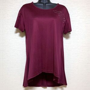 試着のみ 半袖カットソー 丈長め チュニック 体型カバー