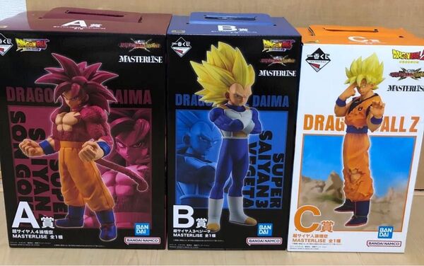 ドラゴンボール 一番くじVSオムニバスCROSS フィギュア 3種セット A賞 B賞 C賞 孫悟空 ベジータ
