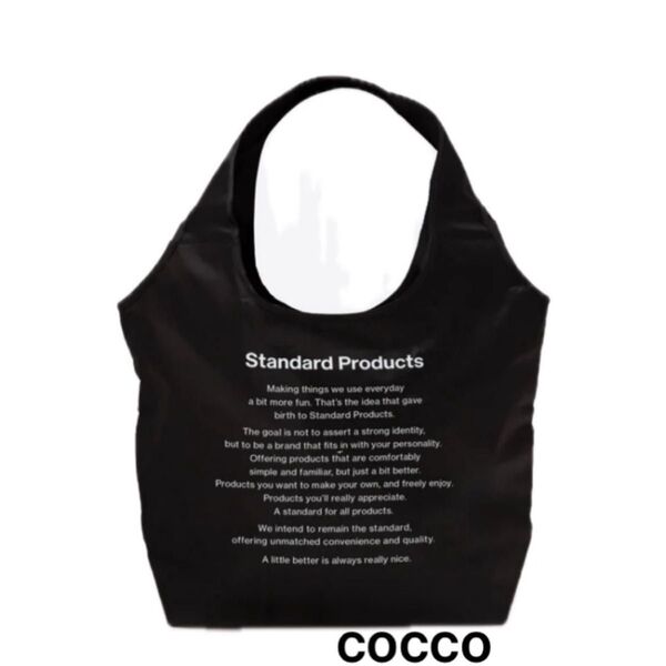 【ロングロゴ】スタンダードプロダクツ 保冷バッグ ショッピングバッグ エコバッグ ブラック Standard Products