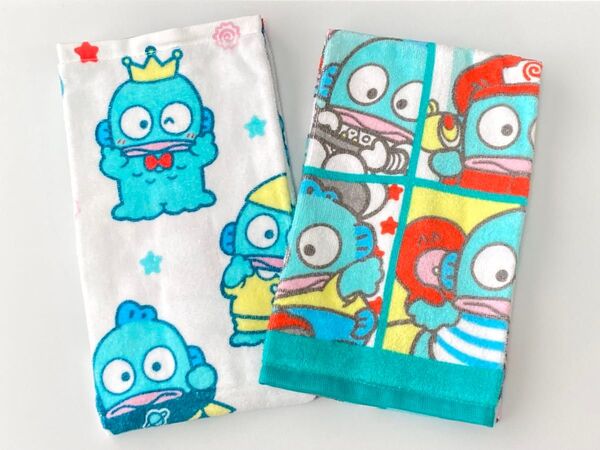 【Aカップルハンギョドン フェイスタオル 2枚 かわいい 人気キャラクター タオル クーポン サンリオ たこのさゆりちゃん