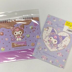 【C】クロミ kuromi 2025年 卓上カレンダー スケジュール帳/手帳 サンリオ キャラクター