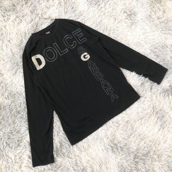 ◇Dolce&Gabbana【L】ロングTシャツ/カットソー/イタリア製 ドルチェアンドガッバーナ ドルガバ