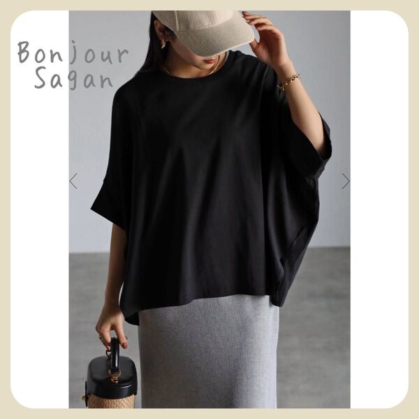 ◇◇残1◇◇【新品タグ付き】ドルマンスリーブTシャツ / ブラック Bonjour Sagan
