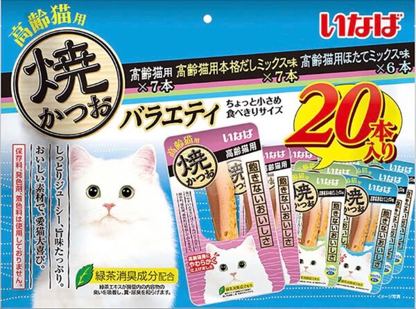 いなば 焼かつお 高齢猫用バラエティ 40本
