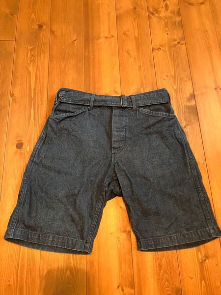 コモリ comoli ベルテッドデニムショーツ パンツ ハーフ