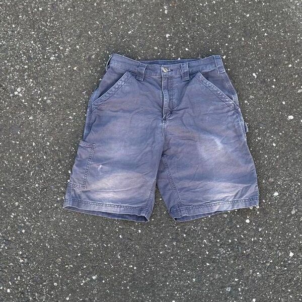 Carhartt ハーフパンツ ワークパンツ ブルー 古着 NVY サイズ30