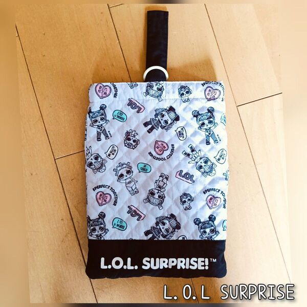 L.O.L SURPRISE エルオーエルサプライズ ケース 上履き入れ 小物入れ 薄紫 キルトシューズバッグ
