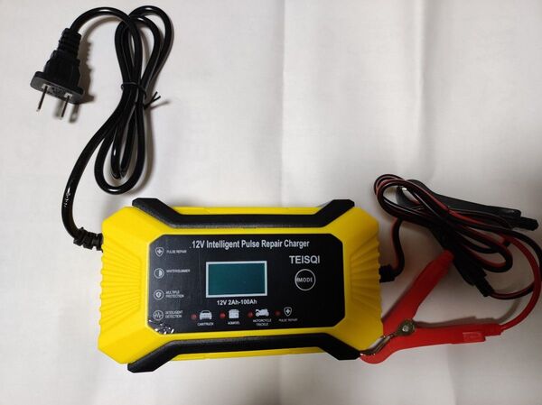 バッテリー充電器 パルス充電修復 全自動バッテリーチャージャー 12V 6A 自動車 バイク トラック他 新品未使用品