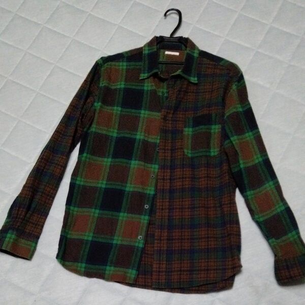 美品 ジーユー GU 秋冬 チェックシャツ L