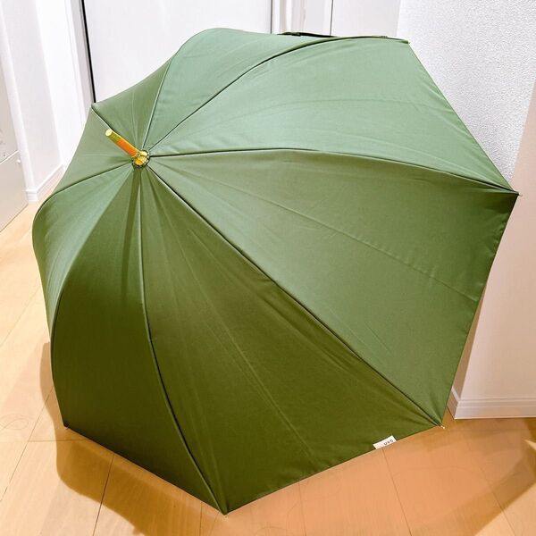 ウーボ UVO グリーン 晴雨兼用長傘 バンブーハンドル