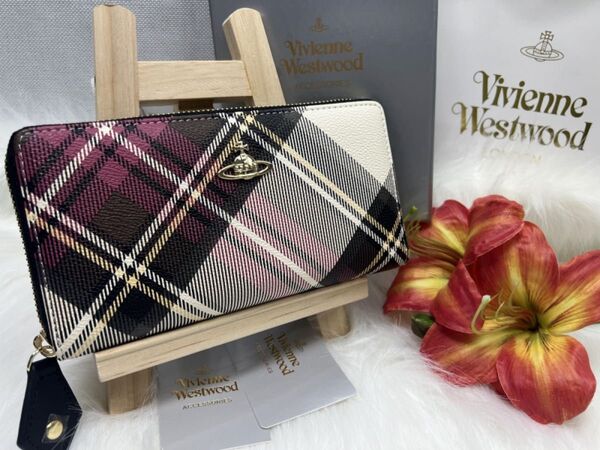 ヴィヴィアンウエストウッド 長財布 Vivienne Westwood 長財布 アイボリー ラウンドファスナー 新品 X3V3
