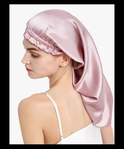 ナイトキャップ 美髪ケア シルクサテン 筒形 保湿 保温 通気性ヘアキャップ 就寝用 寝癖防止・保湿・ツヤ ゴムタイプ 母の日