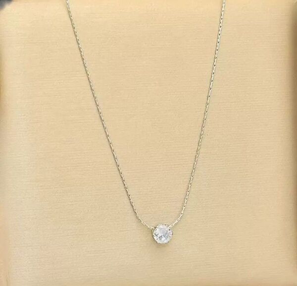 一石ネックレス 一粒 サージカルステンレス 繊細チェーン シルバーネックレス 特別な日に プレゼント アクセサリー