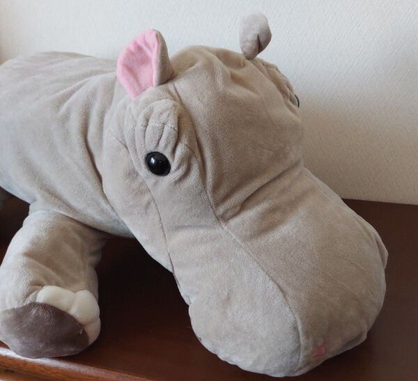 くったりカバさんでかBIG ぬいぐるみ 大きめ グレー 抱きまくら