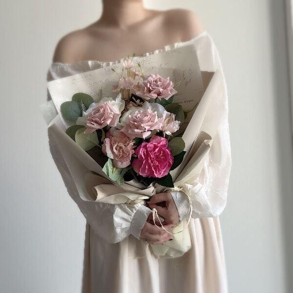 「枯れない、想いを届ける花束。」アーティフィシャルフラワーブーケ 造花ブーケ