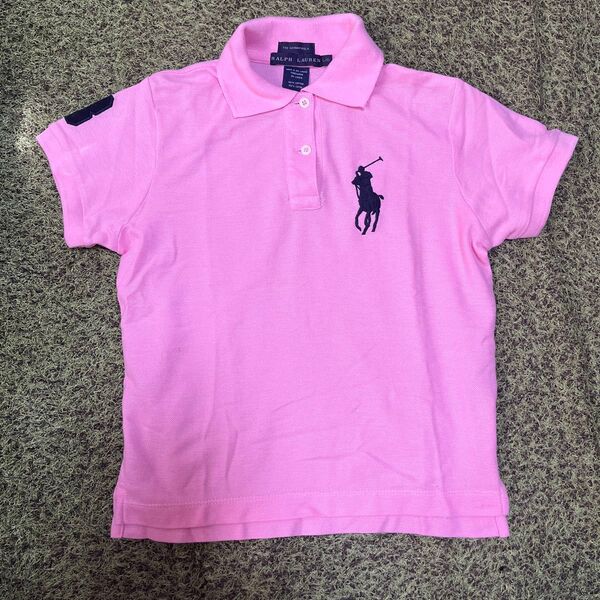 Ralph Lauren ラルフローレン ポロシャツ キッズ 女の子 ピンク ビッグポニー L/G 150