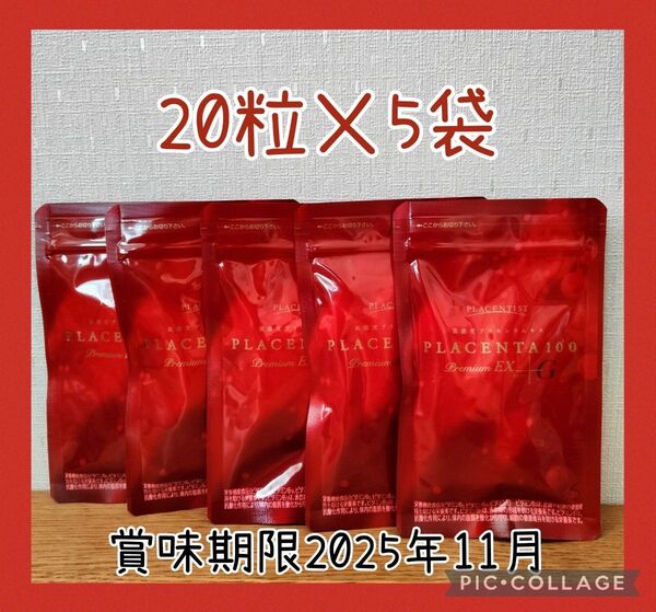 高濃度プラセンタサプリメント プラセンタ100 プレミアムEX 20粒x5包