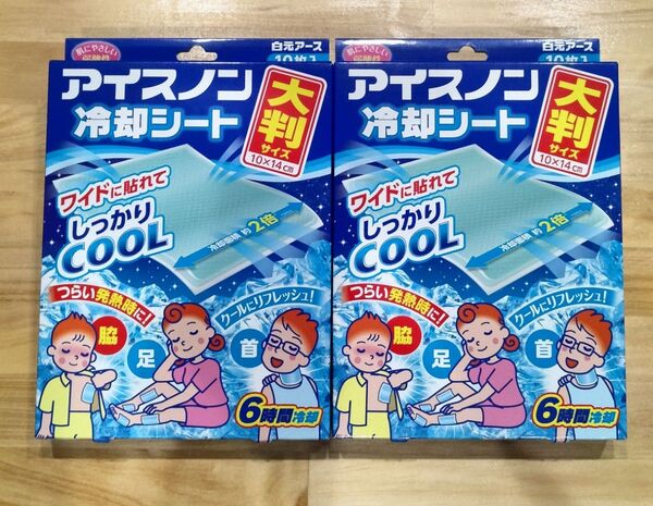 白元アース アイスノン 冷却シート 大判サイズ 10枚入2箱