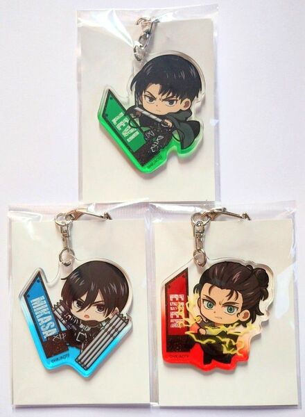 進撃の巨人 エレン ミカサ リヴァイ みにキャラアクキー